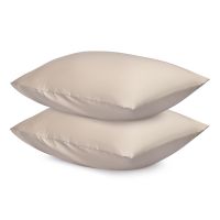 Набор наволочек из сатина бежевого цвета из коллекции essential, 50х70 см Tkano