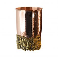 Стакан медный с латунным основанием кованый 250 мл «Ромашки» КМ1835СН06