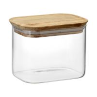 Банка для хранения прямоугольная glass acacia, 600 мл Smart Solutions