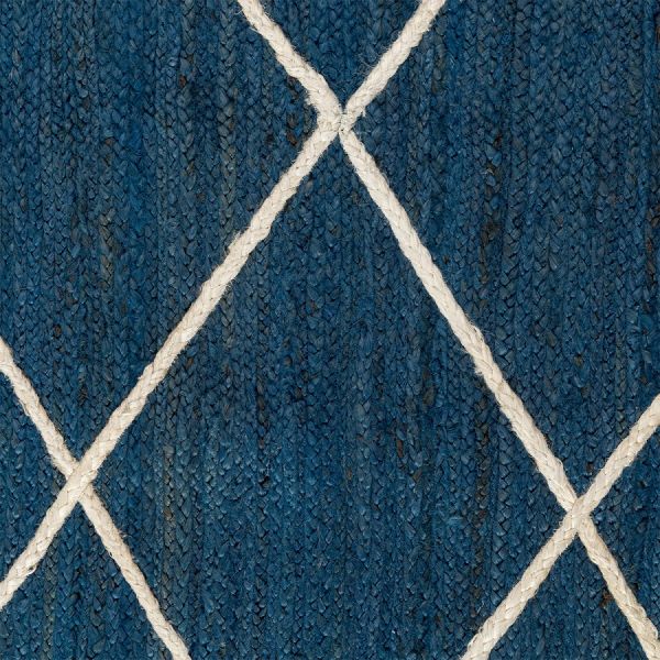 Ковер из джута темно-синего цвета с геометрическим рисунком из коллекции ethnic 120x180 см