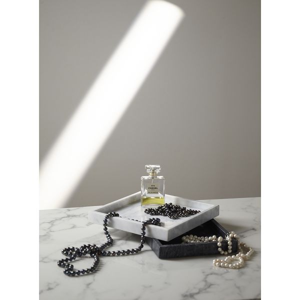 Поднос marm 25х25 см, белый мрамор Bergenson Bjorn