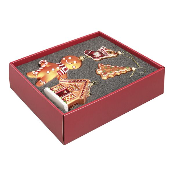 Набор ёлочных украшений ginger celebration коллекции new year essential Tkano
