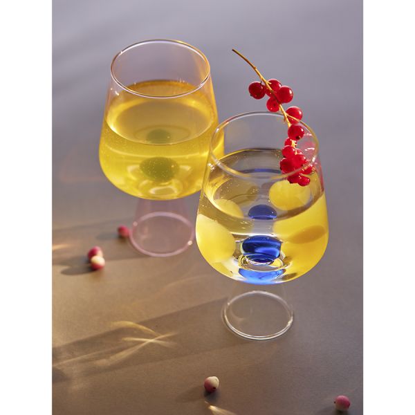 Бокал для вина orb 400 мл, розовый/зеленый Liberty Jones