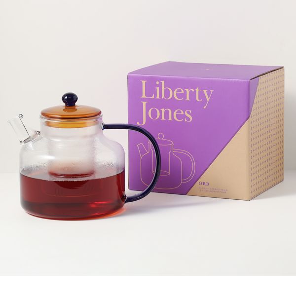 Чайник заварочный orb 1.2, синий/янтарный Liberty Jones