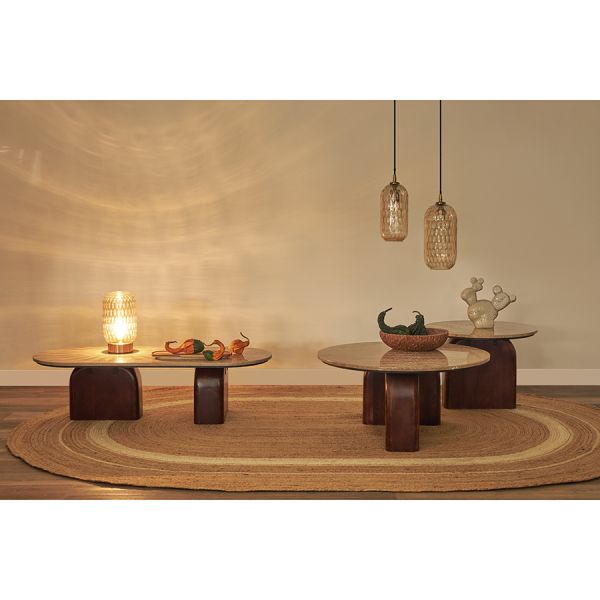 Светильник настольный mystic aura, D19 см, янтарно-золотой Bergenson Bjorn