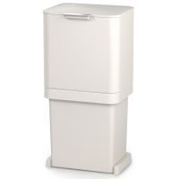 Контейнер для мусора с двумя баками Totem Pop 60 л белый Joseph Joseph