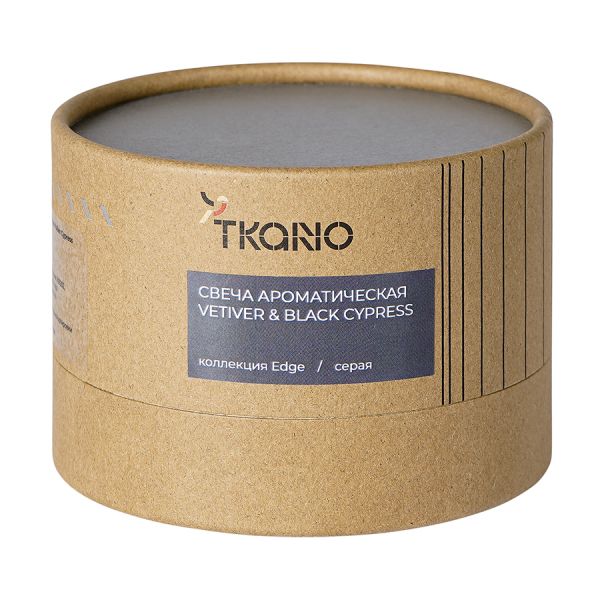 Свеча ароматическая vetiver & black cypress из коллекции edge, серый, 30 ч Tkano