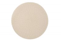 Салфетка под приборы 38 см, полипропилен, круглая, молочно-бежевая, Matera ANNA LAFARG