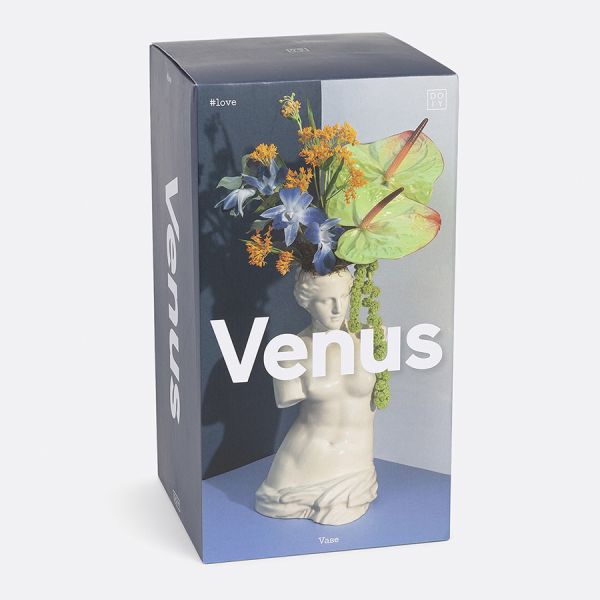 Ваза для цветов venus, 31 см, белая Doiy