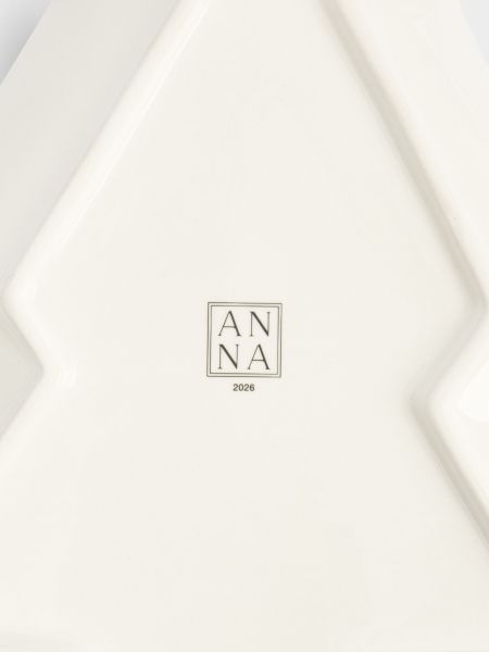 Блюдо 30х27 см, керамика, красное, Лошадка у елки, Festival ANNA LAFARG