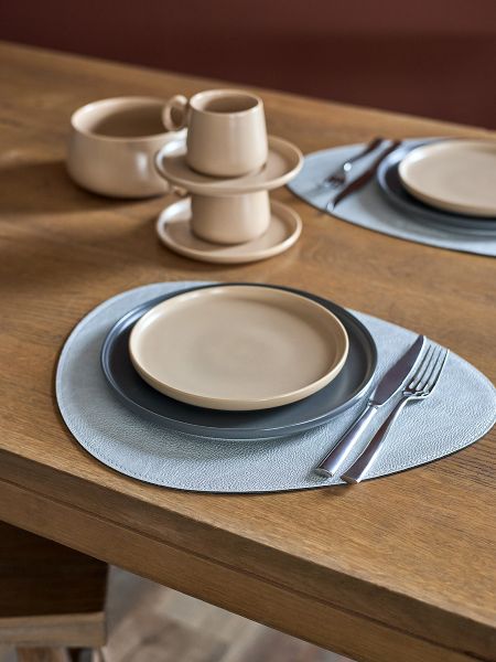 Набор из 2-х двухсторонних сервировочных салфеток drop, 33х41 см, синий/светло-серый Liberty Jones