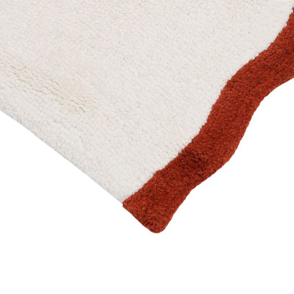 Коврик для ванной с кантом терракотового цвета из коллекции trendy ruffles, 50x80 см Tkano