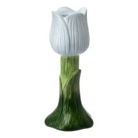 Подсвечник floret голубого цвета из коллекции blossom, 20 см Tkano