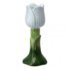 Подсвечник floret голубого цвета из коллекции blossom, 20 см Tkano