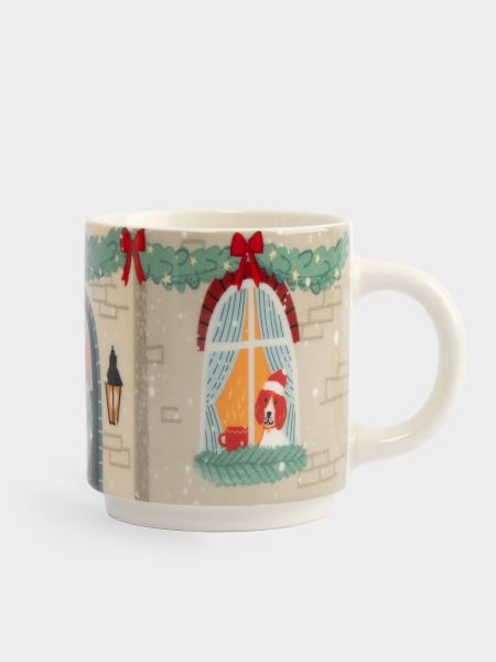 Кружка 350 мл, 4 шт, фарфор, Украшенный дом, Band ANNA LAFARG