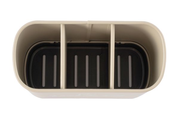 Подставка для кухонных принадлежностей 19х13 см, 3 отделения, металл/пластик, бежевая, Retro ANNA LAFARG