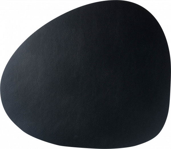Подстановочная фигурная салфетка из натуральной кожи 46х40 см charcoal black LIND DNA