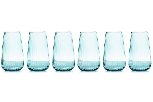 Набор стаканов для воды Opium, голубой, 0,57 л, 6 шт Le Stelle