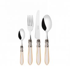 Набор столовых приборов на 6 персон, 24 предмета ALADDIN, хром-слоновая кость-состаренное серебро BUGATTI