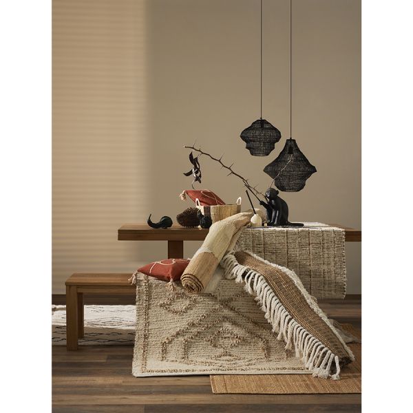 Ковер из джута и переработанного хлопка kolkata из коллекции ethnic 120х180 см Tkano