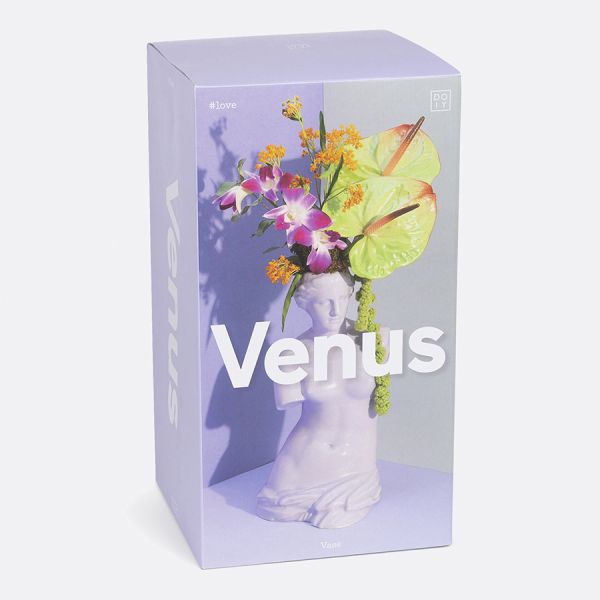 Ваза для цветов venus, 31 см, лиловая Doiy