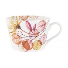 Кружка 480 мл, фарфор, белая, Азалия бежевая, Magic flowers ANNA LAFARG