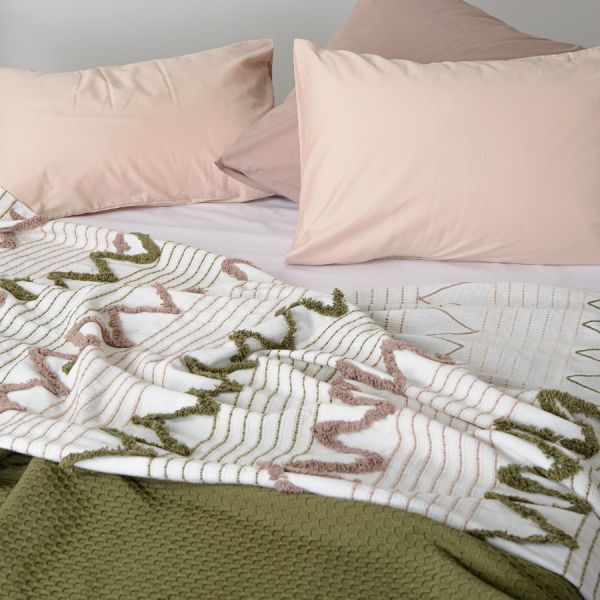 Покрывало из хлопка с бахромой из коллекции Ethnic 180х250 см