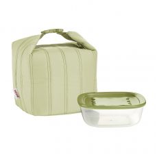 Набор из термосумки и контейнера handy bio 1,4 л, зеленый Guzzini
