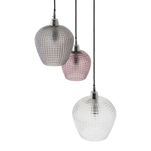 Светильник подвесной каскадный aurora, D50 см, сливовый/серый/прозрачный Bergenson Bjorn