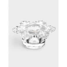 Подсвечник 8 см, для тонкой свечи, стекло, Снежинка, Event ANNA LAFARG