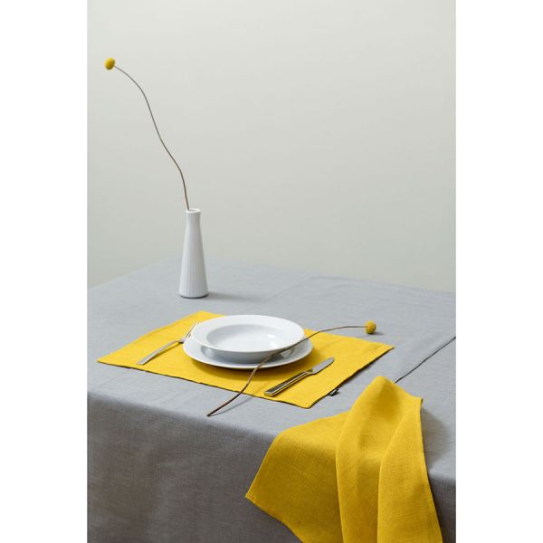 Скатерть из стираного льна серого цвета из коллекции essential 170х170 см
