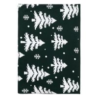 Плед вязаный с новогодним рисунком Морозный Лес из коллекции new year essential,130х180 см Tkano
