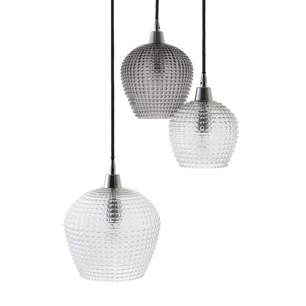 Светильник подвесной каскадный aurora, D50 см, серый/прозрачный Bergenson Bjorn