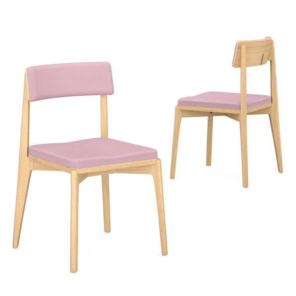 Стул aska рогожка ясень/розовый Latitude