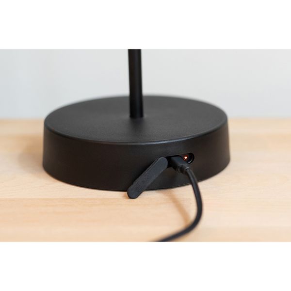 Лампа настольная oscar usb 14.5х14.5х34 см черная