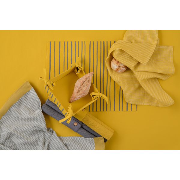 Набор салфеток под приборы из хлопка горчичного цвета из коллекции prairie, 35х45 см Tkano