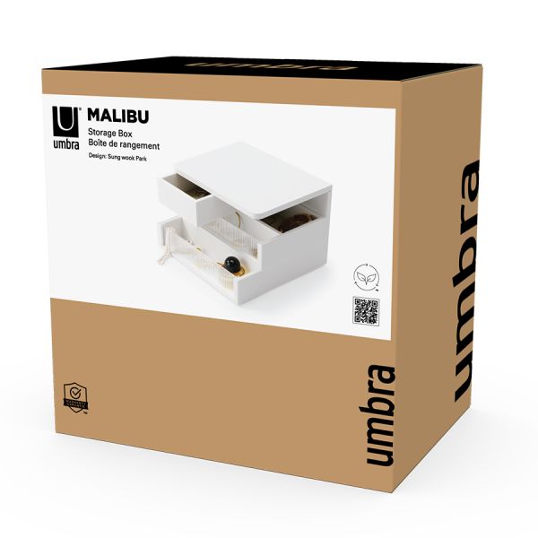 Шкатулка malibu, белая Umbra
