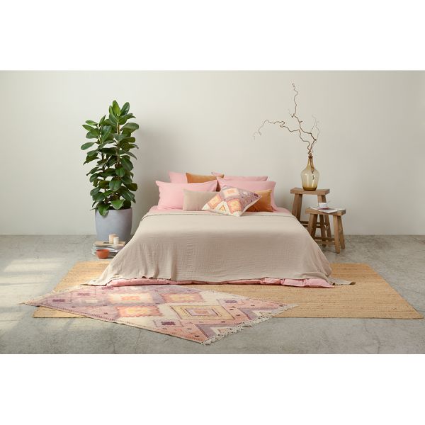 Ковер из хлопка с этническим орнаментом цвета лаванды из коллекции Ethnic 120х180 см