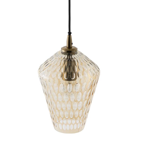 Светильник подвесной mystic aura, D19 см, янтарно-золотой Bergenson Bjorn