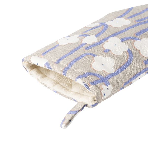 Прихватка-варежка из хлопка с принтом Полярный цветок из коллекции scandinavian touch, 15,5х33 см