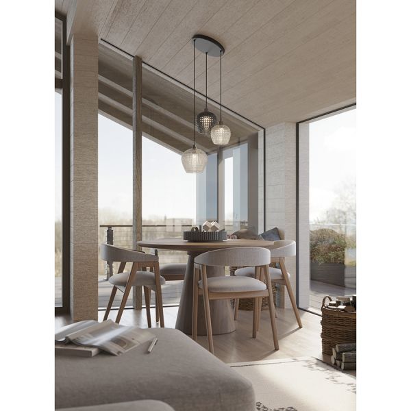 Светильник подвесной каскадный aurora, D50 см, серый/прозрачный Bergenson Bjorn