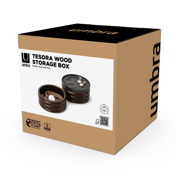 Шкатулка для украшений tesora, черный орех Umbra