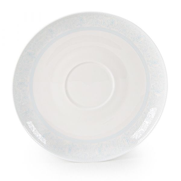 Набор чайных пар Дионис-Аквамарин АККУ из костяного фарфора на 6 персон 12 предметов