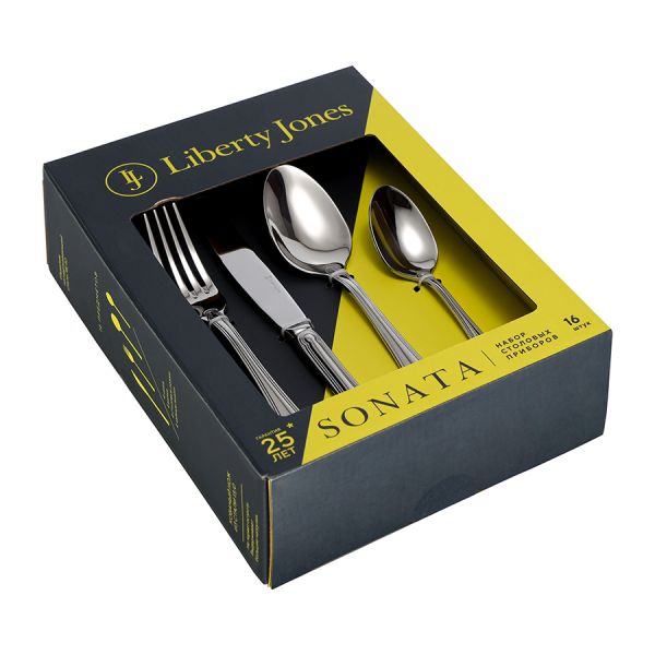 Набор столовых приборов sonata, серебристые, 16 предметов Liberty Jones