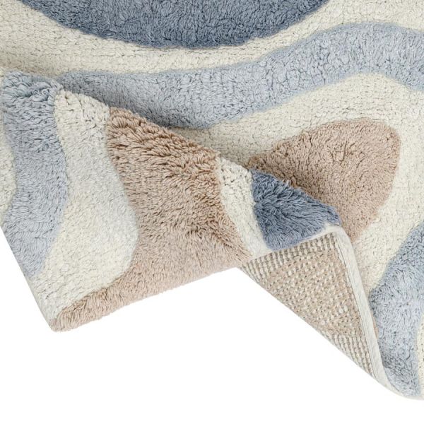 Коврик для ванной flow серо-синего цвета из коллекции ethnic Tkano