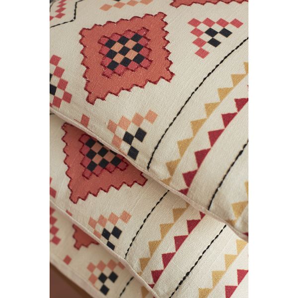 Подушка декоративная по мотивам башкирских орнаментов из коллекции cultural heritage, 45х45 см Tkano