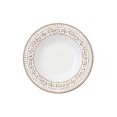 Тарелка суповая 21.5 см, фарфор, белая, с золотистым орнаментом, Golden Pozzi Milano 1876