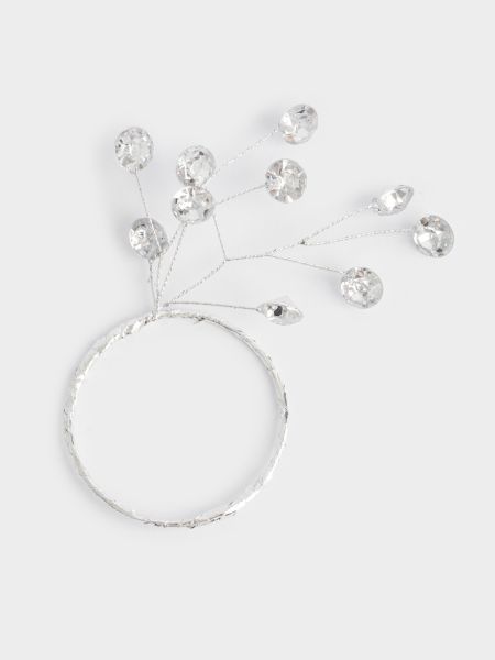 Кольцо для салфеток 5 см, акрил/металл, серебристое, Кристаллы, Event ANNA LAFARG
