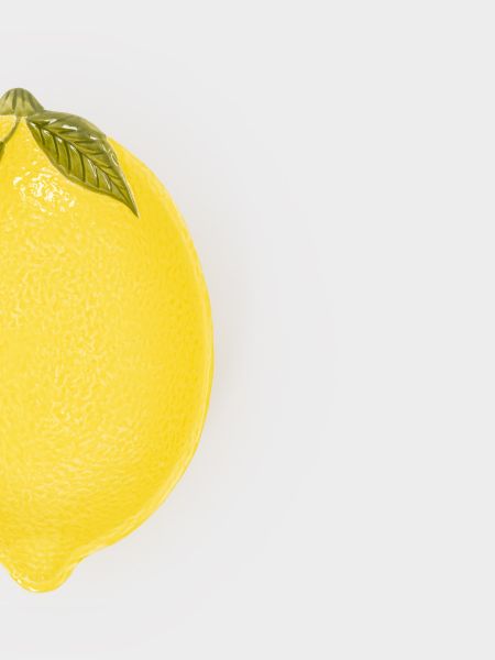 Салатник 22х16х4 см, 480 мл, фарфор, желтый, Лимон, Lemon
