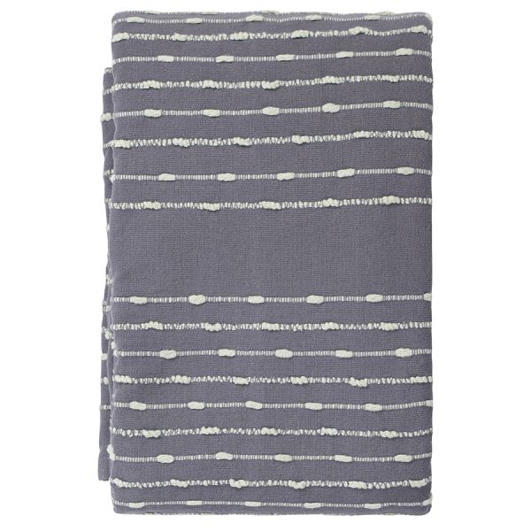 Покрывало из хлопка серого цвета с декоративной строчкой из коллекции Ethnic 180х250 см
